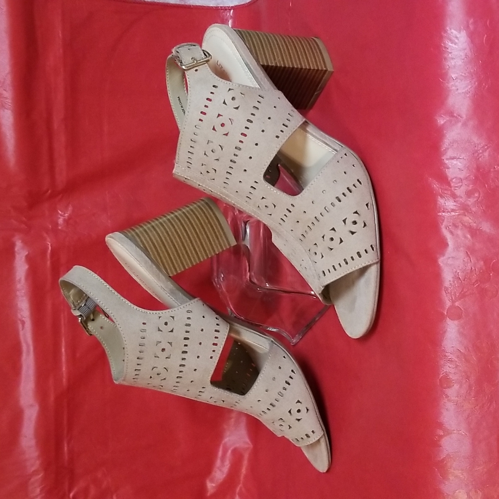 Stacked heel sandals